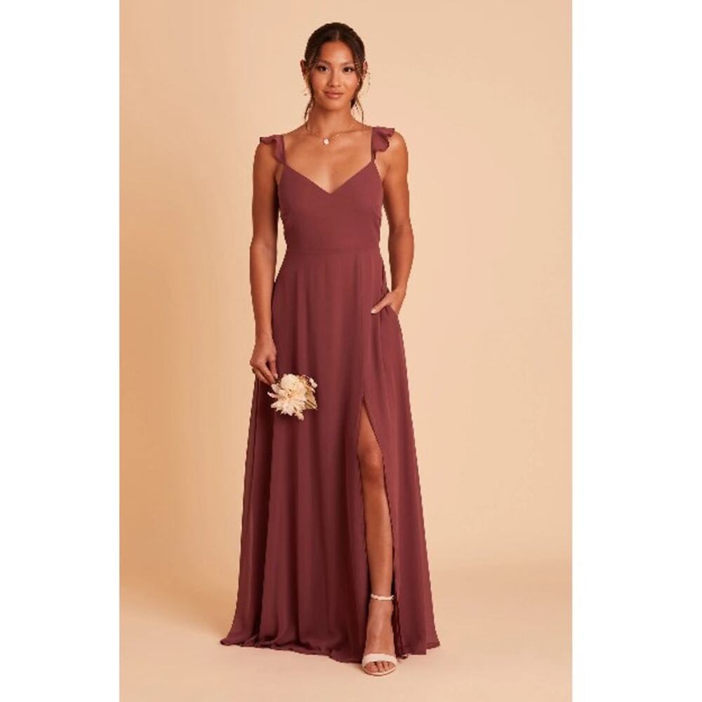 Birdy Grey Doris Chiffon Dress, Rosewood, Large, Wedding, Bridesmaid New!